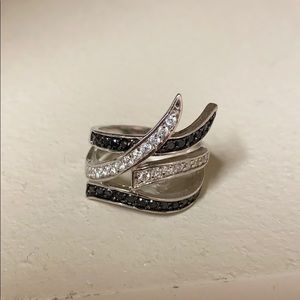 Fantasy black diamond detail ring